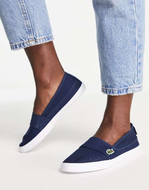 Lacoste women's marice canvas best sale slip on