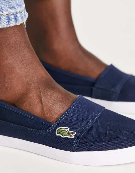 Lacoste women's marice hot sale canvas slip on