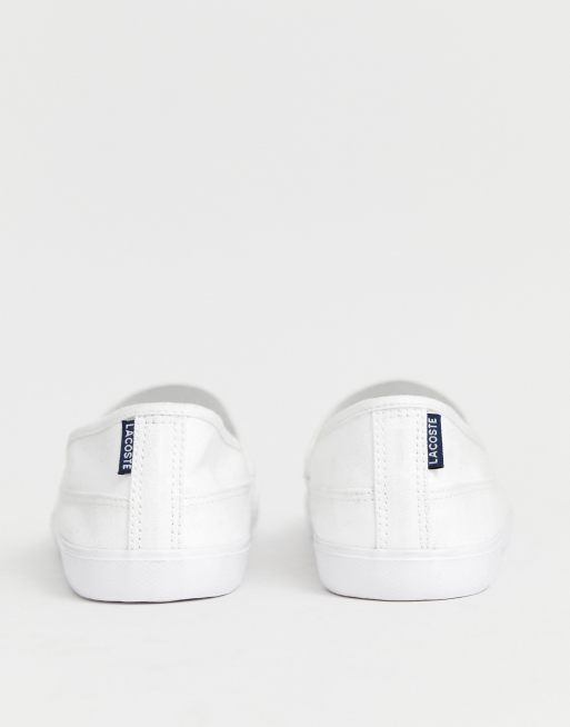 Lacoste white 2024 slip on