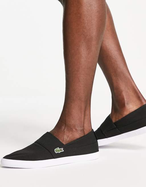 Lacoste black on sale canvas shoes