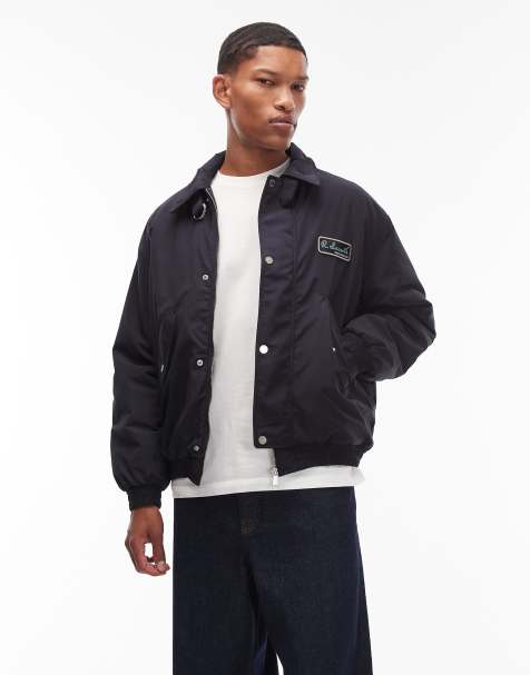 Lacoste - Marineblå bomber-jakke med logo - view 1