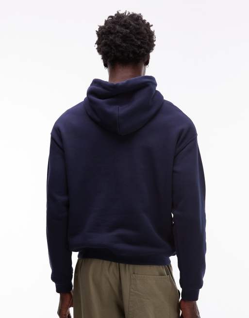 Lacoste - Marineblå hættetrøje med tone-i-tone logo, 3 af 5