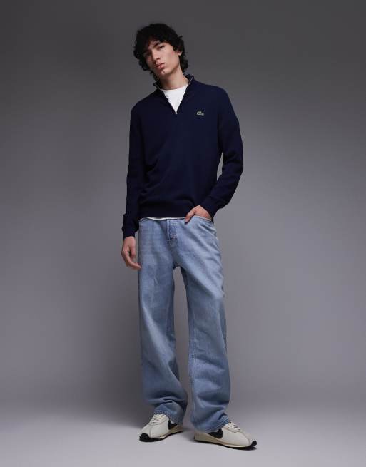 Lacoste - Marineblå trøje med kort lynlås, 2 af 5
