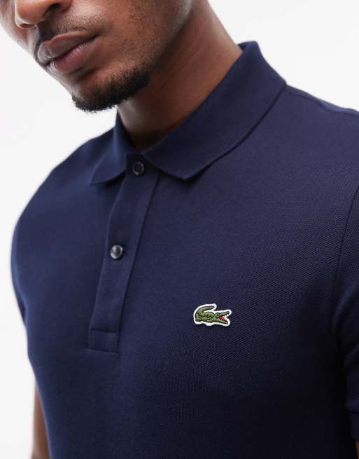 Lacoste – Marineblaues Piqué-Polohemd in schmaler Passform, 2 von 4