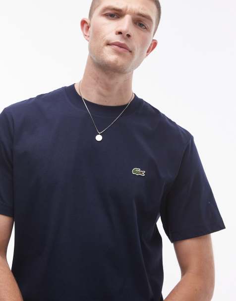 Lacoste - Marineblauw T-shirt met logo - view 1