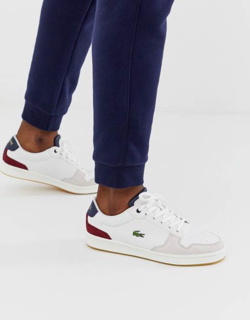 Lacoste Masters sneakers in off white leather