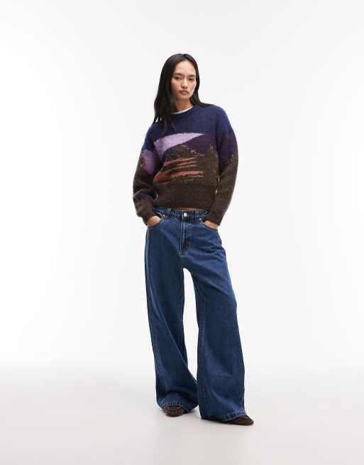 Lacoste – Mehrfarbiger Pullover in Lila, 2 von 4