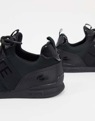 lacoste black menerva elite trainers