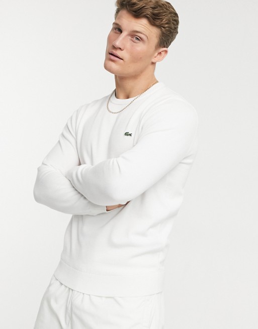 Lacoste mens cotton knitted jumper
