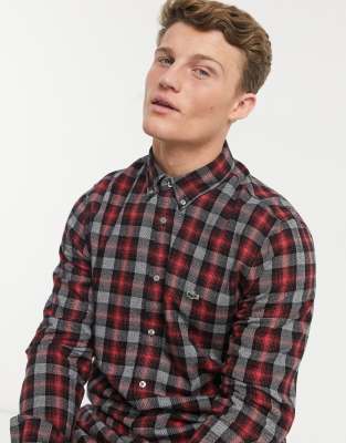 lacoste check shirt