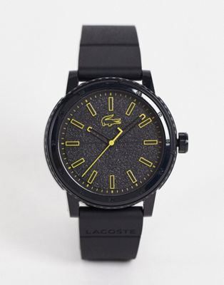 Lacoste silicone watch in black 2011089