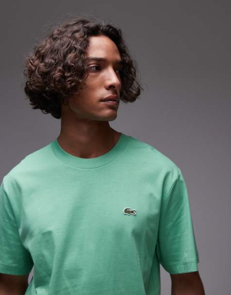 Lacoste midweight boxy fit T-shirt in light green - view 1