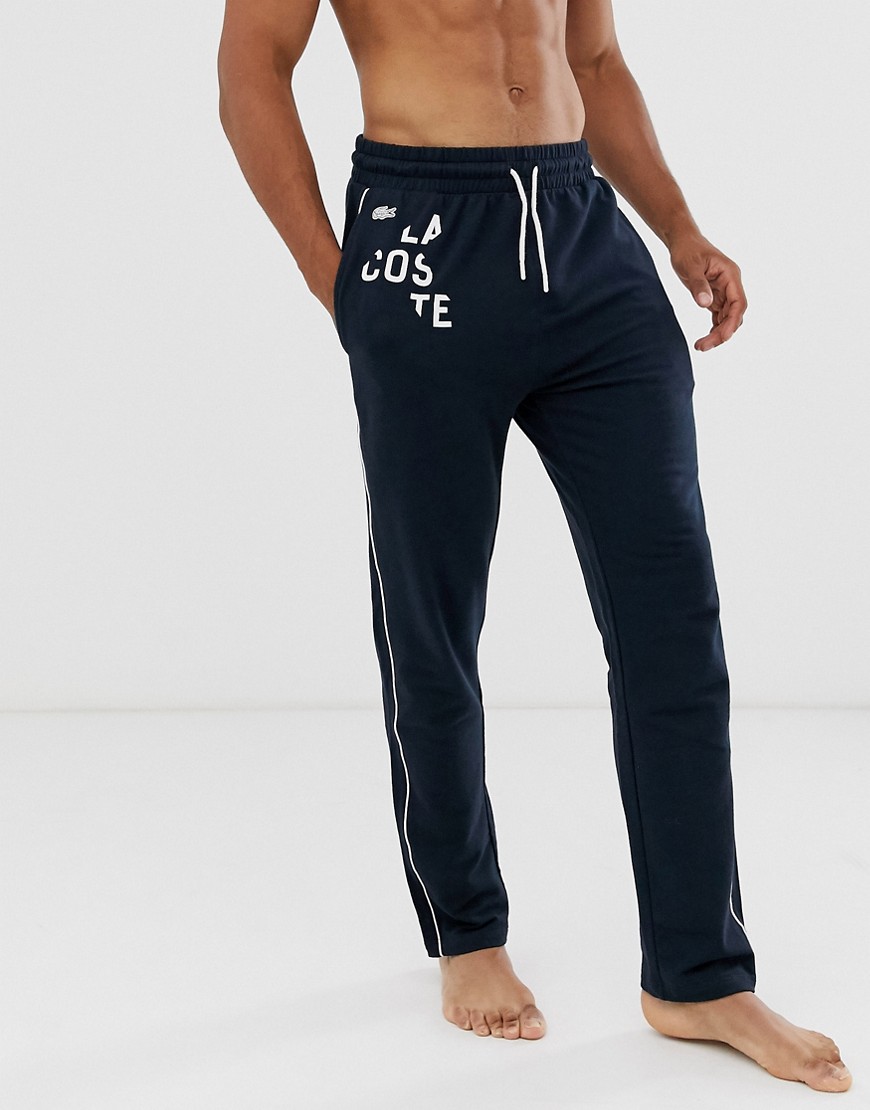 Lacoste - Millennials Colours - French terry joggingbroek met logo in marineblauw