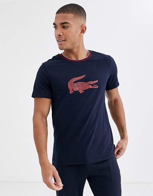 Lacoste Millennials Lounge logo t-shirt in navy