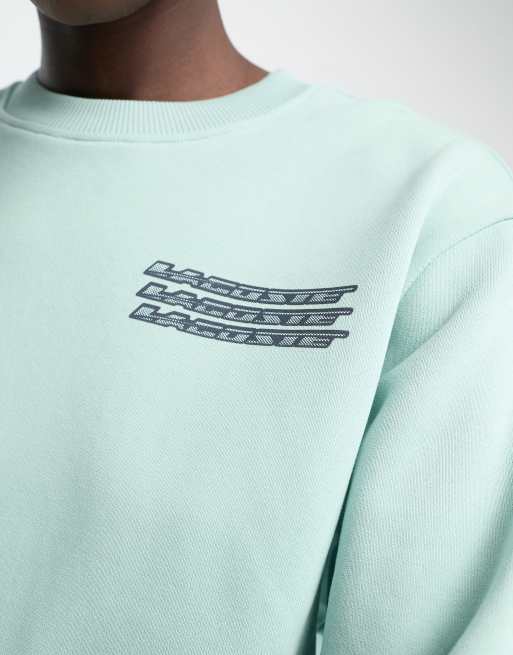 Lacoste – Mintgrön sweatshirt med logga, 4 av 4