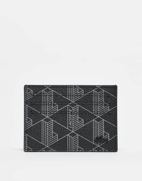 Lacoste monogram card holder in gray - view 1