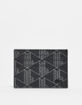 [Lacoste] Lacoste monogram card holder in grey One Size MONOGRAM NOIR GRIS