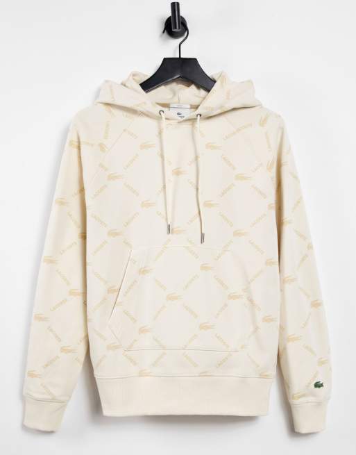 cream lacoste hoodie