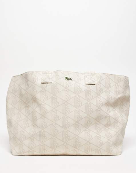 Lacoste monogram shopping bag in white - view 1
