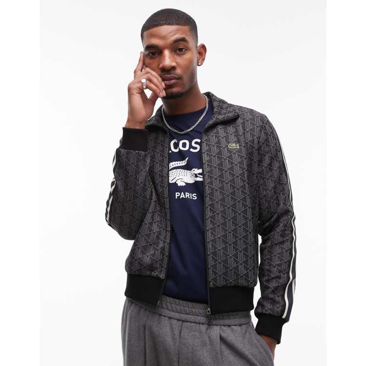 Lacoste monogram track jacket in black - part of a set | ASOS