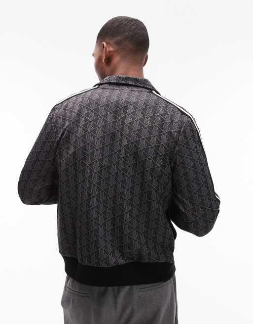 Lacoste monogram track jacket in black - part of a set | ASOS