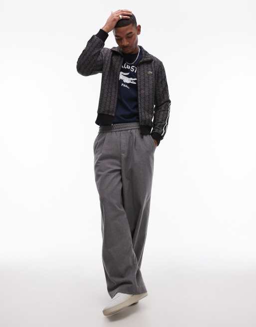 Lacoste monogram track jacket in black - part of a set | ASOS