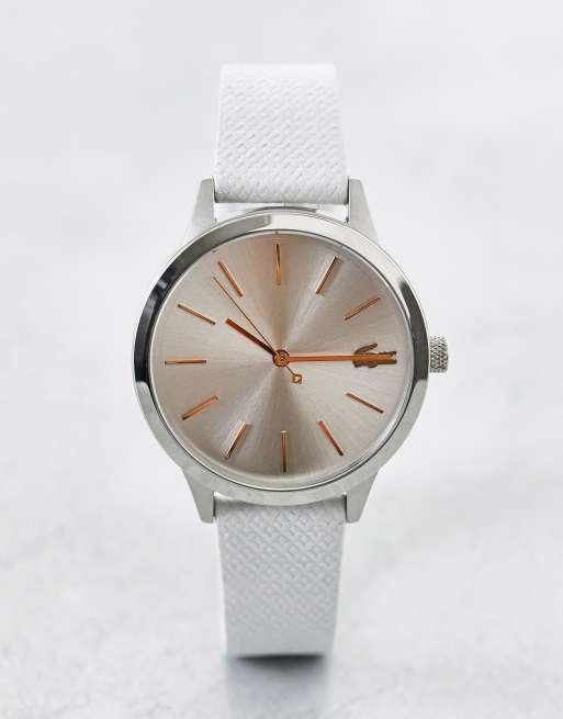 Lacoste - Montre minimaliste - Blanc et or rose