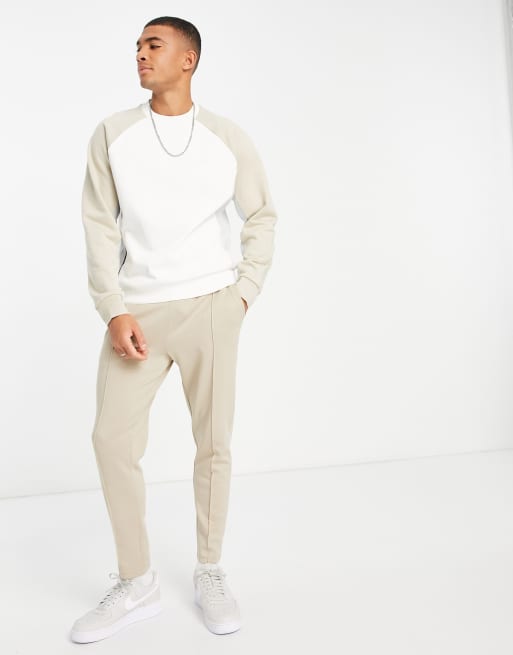 Lacoste motion color block crew neck sweatshirt