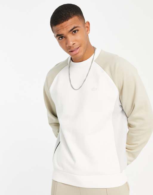 Lacoste Motion colour block crew neck sweatshirt ASOS