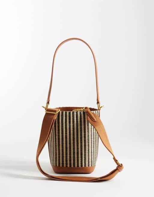 Lacoste - Naturfarvet taske i rattan med skulderrem , 4 af 4