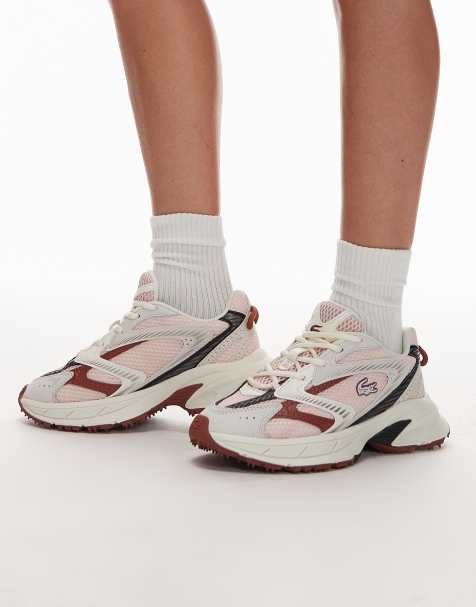 Lacoste – Neo – Buty sportowe w kolorze różowym i złamanej bieli - view 1