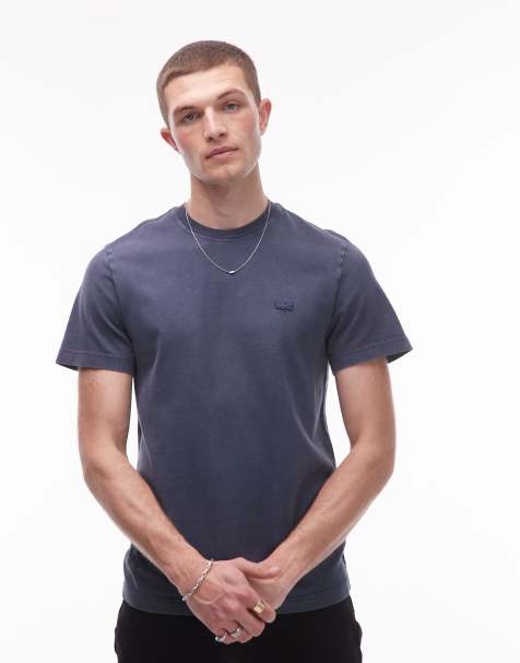 Lacoste t-shirt in blue overdye