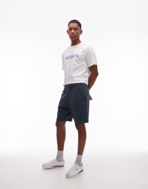 Lacoste – Niebieskie szorty z efektem przebarwienia - view 1