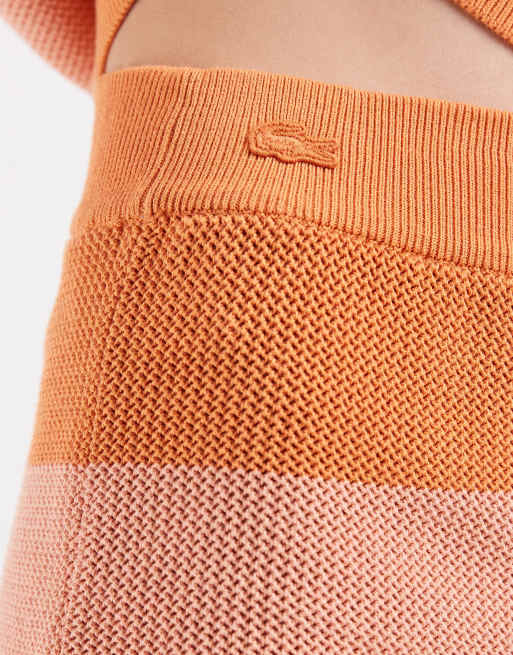 Lacoste - Orange strikkede shorts med striber - Del af sæt, 5 af 5