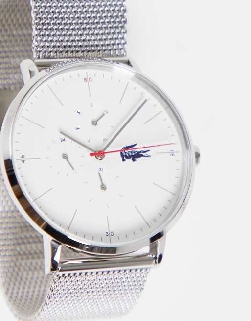Lacoste - Orologio argento con cinturino a maglie