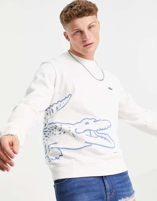 Lacoste pull blanc sale