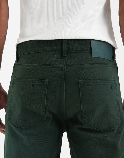 Lacoste overdyed straight leg jeans in dark green (part of a set), 4 of 5
