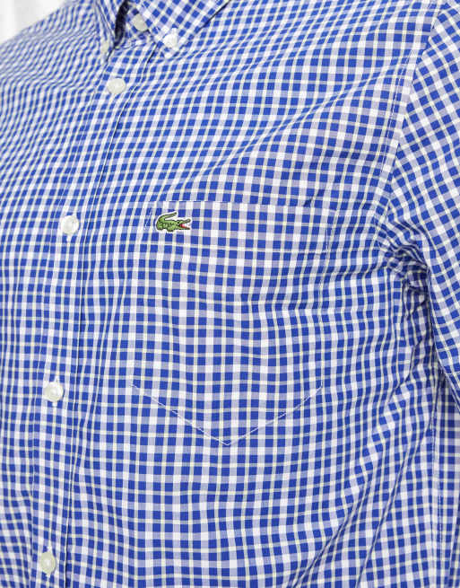 Lacoste - Overhemd met gingham-ruit en korte mouwen |