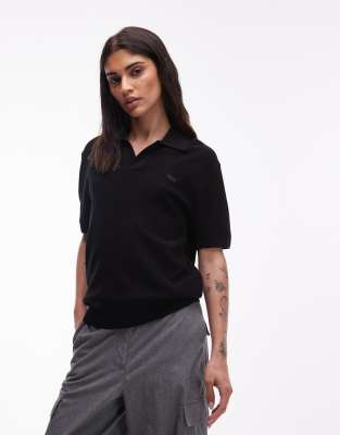 Lacoste - Oversize-Pullover in Schwarz