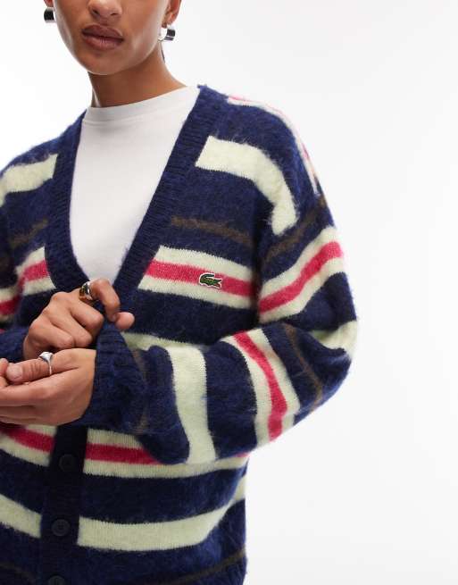 Lacoste oversized cardigan in multi | ASOS