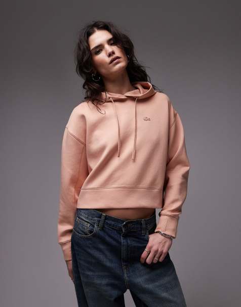 Lacoste oversized hoodie in light pink - view 1