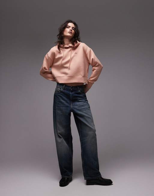 Lacoste oversized hoodie in light pink, 2 of 4