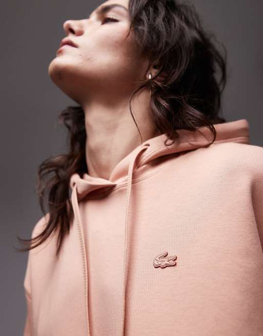 Lacoste oversized hoodie in light pink, 3 of 4