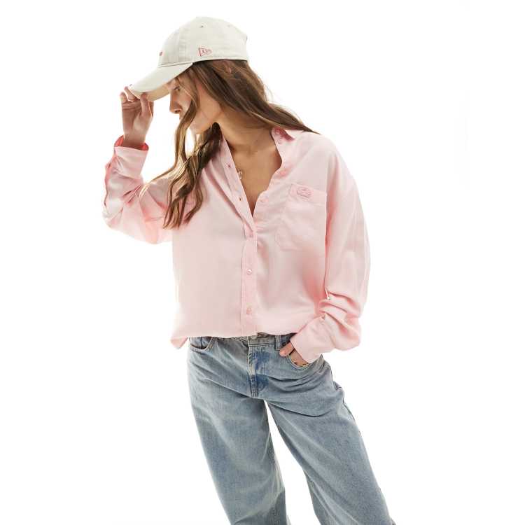 Lacoste oversized shirt in pink | ASOS