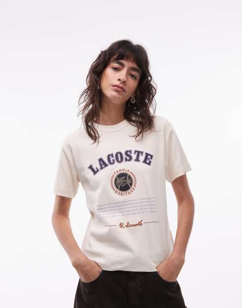 Lacoste - Oversized T-shirt in crème - view 1