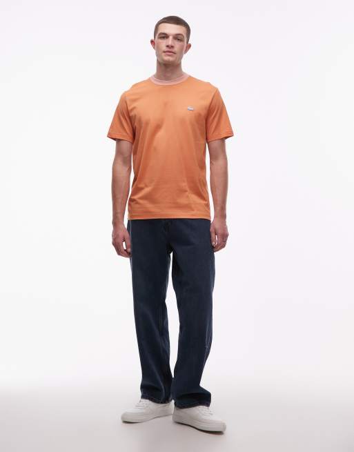 Lacoste - Oversized T-shirt in oranje, 2 van 5
