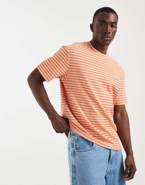 Lacoste - Oversized T-shirt met contrasterende strepen in oranje - view 1