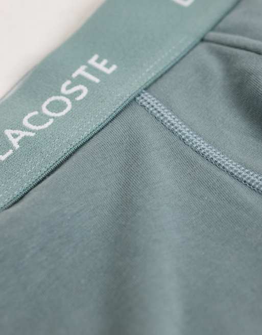 Lacoste - pack de 3 calzoncillos elásticos de algodón en verde, 2 de 3