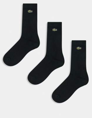 Lacoste Lacoste pack of 3 sport socks in black