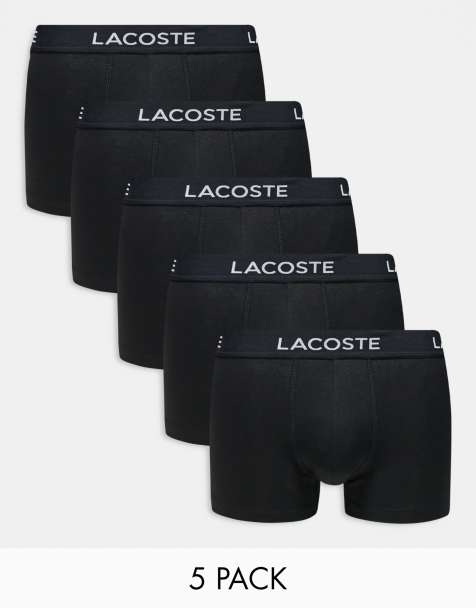 Lacoste pack of 5 boxer briefs in black - view 1